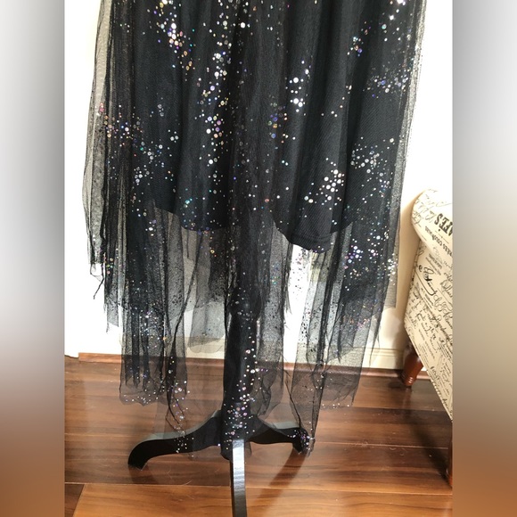 NWT Dress; Colorful Sequins; Spaghetti Straps; Asymmetrical Hemline; Fully Lined - Picture 6 of 14